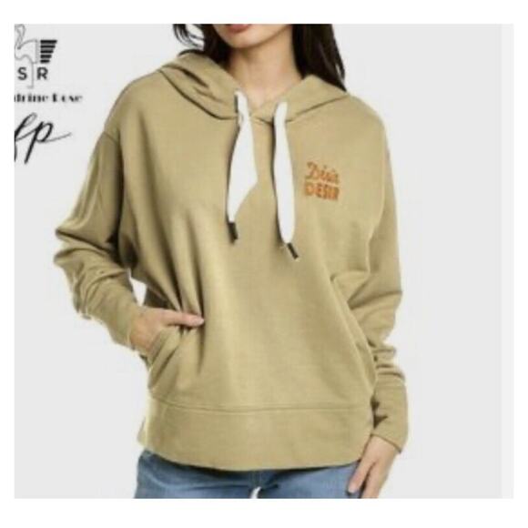 NWT Sandrine RosexFree People Collab Size XS Desir Hoodie Tan Cozy Hip Bussin - Picture 1 of 15
